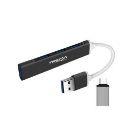 Hub Treqa 4 puertos a Tipo C con adaptador USB 3.0