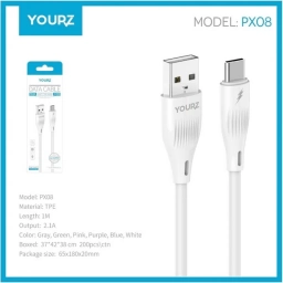 Cable Yourz PX08L Lightning 2.1A 1mt