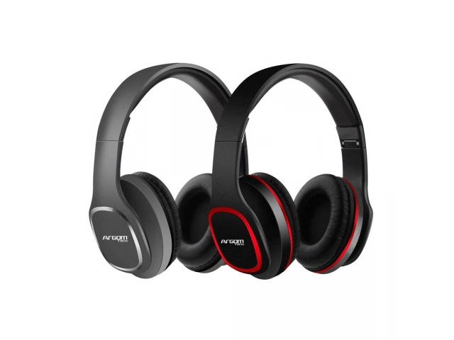 Vista frontal del auricular Argom Ultimate Sound Pulse, diseño plegable y elegante.