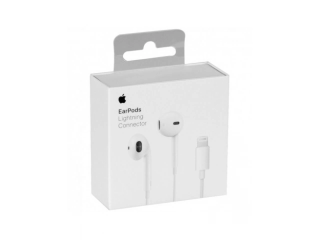 Empaque original Apple de los auriculares con conector Lightning, ideal para regalo.