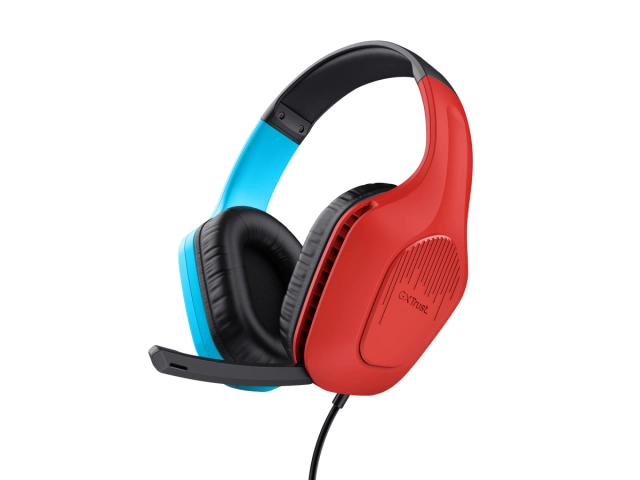 Auriculares Trust Zirox para Nintendo Switch. Dise&ntilde;o ligero, micr&oacute;fono plegable y sonido potente. &iexcl;Comodidad total para tus partidas port&aacute;tiles en 2026!