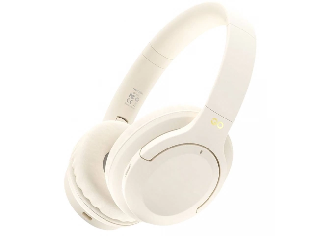 Auriculares Bluetooth Fantech Go Vibe en color Beige elegante, diseño moderno y ligero con batería de larga duración. Disponibles en Avlis Uruguay.