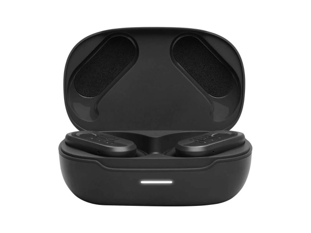 Auriculares inalámbricos JBL Endurance Peak 3 negros con hasta 50 horas de batería total, perfectos para actividades outdoor. Avlis Montevideo