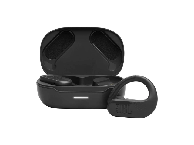 Auriculares deportivos True Wireless JBL Endurance Peak 3 negros, IP68 sumergibles, con ajuste PowerHook. Disponibles en Avlis Uruguay