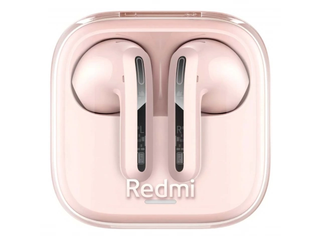 Auriculares inalámbricos Xiaomi Redmi Buds 6 Active Rosa con estuche de carga, diseño deportivo y vibrante, disponibles en Avlis Uruguay