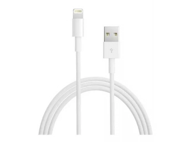Cable original Apple Lightning a USB-A de 2 metros para iPhone y iPad, disponible en Avlis Uruguay.
