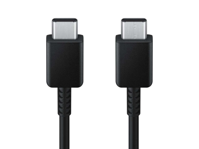 Cable Samsung USB-C a USB-C de 1.8m, ideal para carga súper rápida de smartphones y tablets Galaxy. Calidad original en Avlis