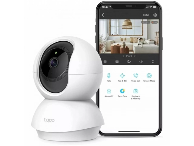 Vigila tu hogar con la Cámara Tapo C210 de 3MP. Visión 360°, audio bidireccional y detección de movimiento. 