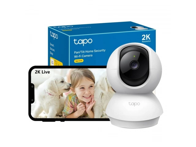 Vigila tu hogar con la Cámara Tapo C210 de 3MP. Visión 360°, audio bidireccional y detección de movimiento. 