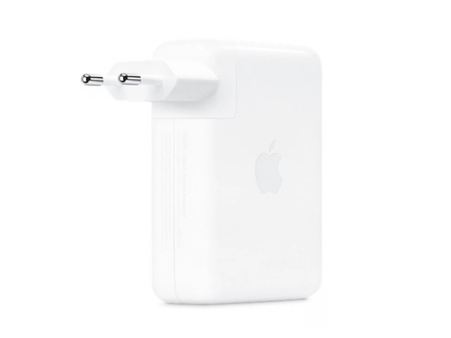 Obtén la máxima velocidad de carga para tu MacBook Pro de 16 pulgadas con el adaptador de corriente USB-C de 140W original de Apple.