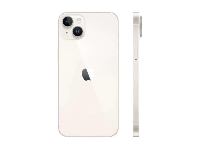 Parte trasera del iPhone 14 128GB Starlight mostrando las cámaras Parte trasera del iPhone 14 128GB Starlight mostrando las cámaras