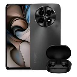 Celular Logic L66F 4128gb Black + Auriculares de Regalo