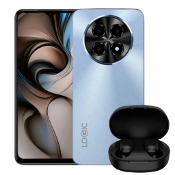 Celular Logic L66F 4/128gb Light Blue + Auriculares de Regalo