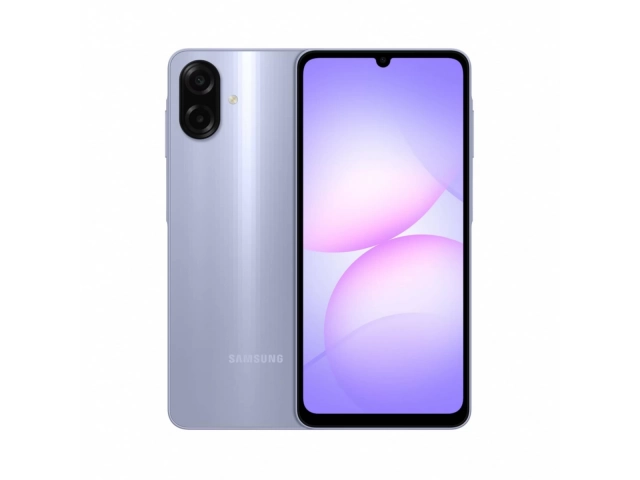 Conocé el Samsung Galaxy A07 4/64GB en color Light Violet. Pantalla fluida, batería de larga duración y diseño premium. ¡El Galaxy que buscás al mejor precio! Conocé el Samsung Galaxy A07 4/64GB en color Light Violet. Pantalla fluida, batería de larga duración y diseño premium. ¡El Galaxy que buscás al mejor precio!