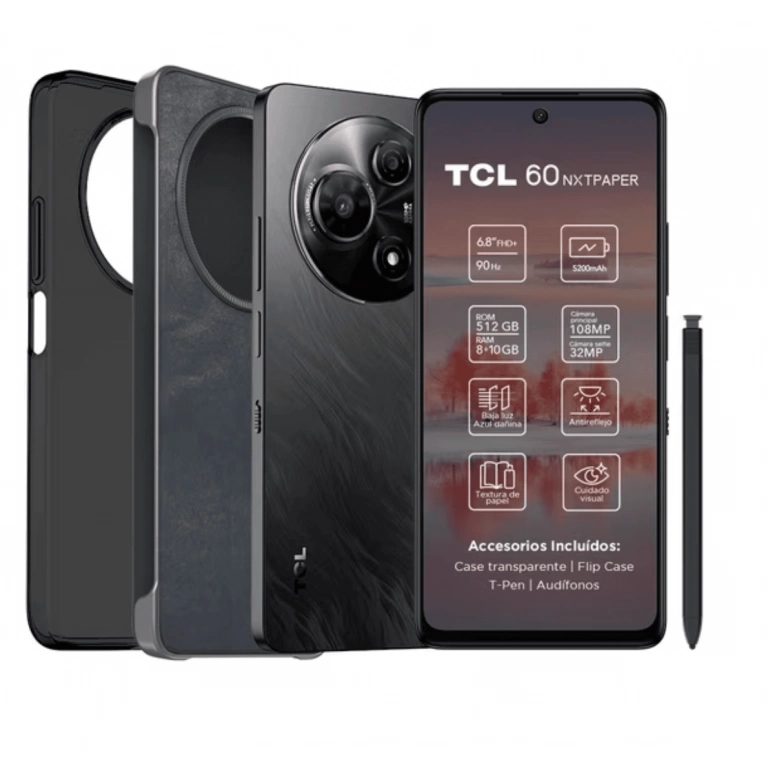 Celular TCL 60 Nxtpaper 8+10GB / 512GB Black