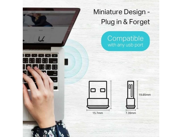 Conexión USB 3.0 del adaptador Wi-Fi TP-Link Archer T3U Nano AC1300, asegurando un alto rendimiento y la máxima velocidad de transferencia Wi-Fi. Avlis Uruguay.