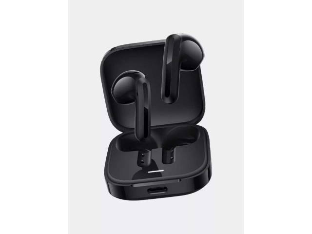 Estuche de carga compacto de los Xiaomi Redmi Buds 6 Play negros, con auriculares, Avlis Uruguay. Estuche de carga compacto de los Xiaomi Redmi Buds 6 Play negros, con auriculares, Avlis Uruguay.