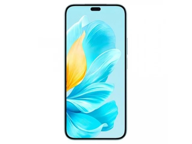Smartphone Honor 200 Lite Cyan Lake (Azul) con 256GB de almacenamiento y cámara de 108MP, disponible en Avlis Uruguay.
