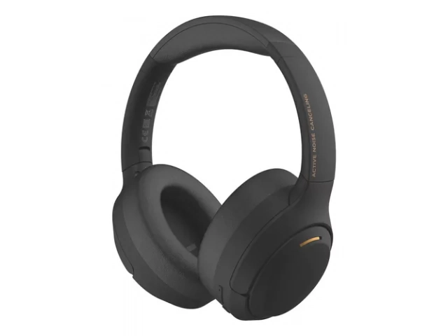 Vista lateral de los auriculares Honor Choice VZ en negro resaltando su diseño estilizado