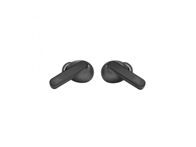 Auriculares JBL Live PRO 2 Black vistos de frente, diseño elegante y moderno.
