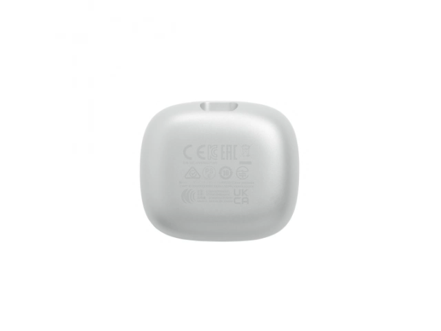 Estuche cerrado de los JBL Live PRO 2 en color blanco, compacto y elegante.