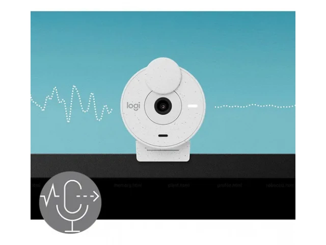 Detalle del conector USB-C de la cámara Logitech Brio 300