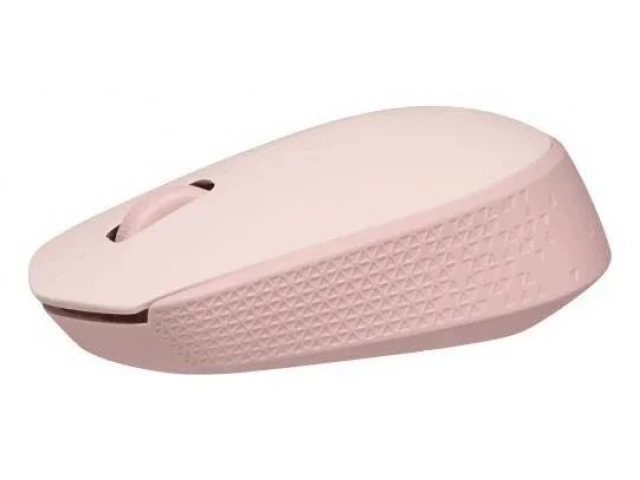 Vista lateral del Mouse Logitech M170 inalámbrico en color rosado