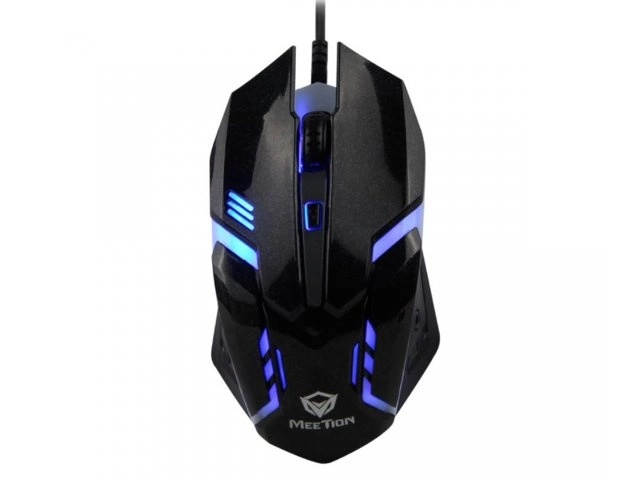 Vista frontal del Mouse Meetion M371 mostrando su diseño ergonómico y moderno.