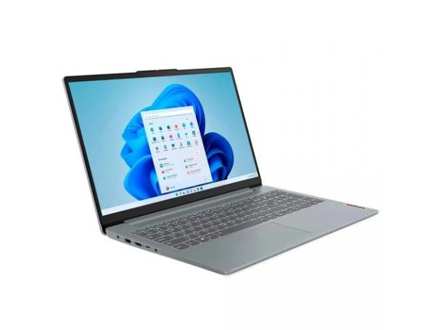 Teclado (posiblemente retroiluminado) de la laptop Lenovo IdeaPad Slim 3 15IRH8 i7, diseño elegante color gris, en Avlis.