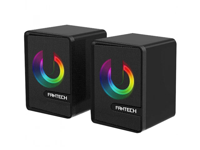 Vista lateral del parlante Fantech GS203 Black mostrando su diseño compacto.%u200B Vista lateral del parlante Fantech GS203 Black mostrando su diseño compacto.%u200B