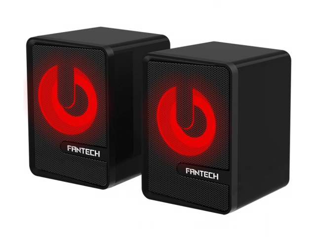 Par de parlantes Fantech GS203 Black colocados juntos para configuración estéreo.%u200B Par de parlantes Fantech GS203 Black colocados juntos para configuración estéreo.%u200B