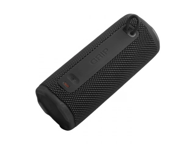 El JBL Grip Black, elegante y robusto (IP68), ofrece 16W de sonido JBL Pro y 14 horas de autonomía.