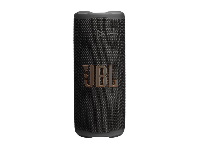 El JBL Grip Black, elegante y robusto (IP68), ofrece 16W de sonido JBL Pro y 14 horas de autonomía.