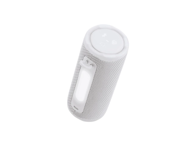 El JBL Grip White combina elegancia y durabilidad extrema (IP68). Sonido JBL Pro de 16W, 14 horas de autonomía y compatible con Auracast.