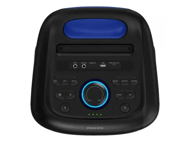 Encend&eacute; la fiesta con el Philips TAX2000/00. Sonido potente, efectos de luces LED, entrada de micr&oacute;fono y bater&iacute;a recargable. &iexcl;Llev&aacute; la m&uacute;sica a todos lados!