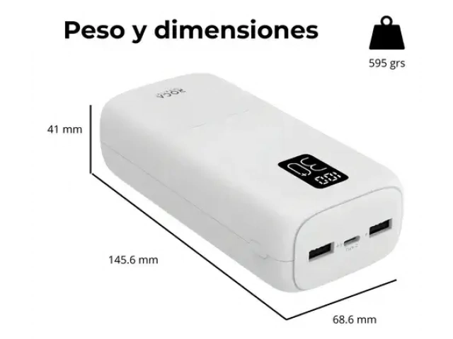 Powerbank Roca PB30 30.000mAh | Pantalla LCD Carga R&aacute;pida