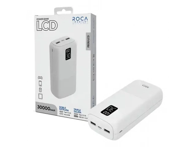 Powerbank Roca PB30 30.000mAh | Pantalla LCD Carga R&aacute;pida