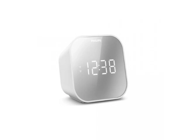 Despierta a tu manera con la Radio Reloj Philips TAR4406/37. Sintonización digital FM, alarma dual, display LED y batería de respaldo.