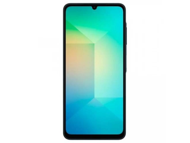 Celular Samsung Galaxy A06 de 4GB RAM y 128GB en color negro, disponible en Avlis Uruguay.