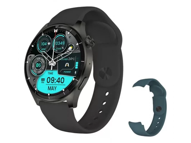 Smartwatch Argom C61 color Negro con pantalla t&aacute;ctil, monitor de salud y notificaciones, disponible en Avlis Uruguay.