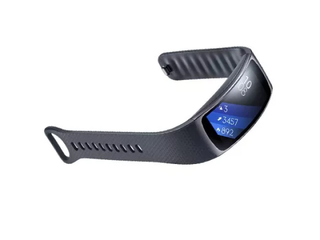 Monitor de frecuencia cardíaca activo en el Samsung Gear Fit 2 Black.