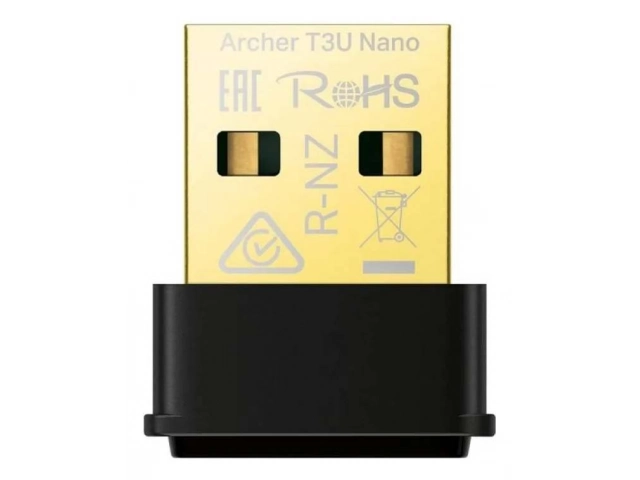 Adaptador Wi-Fi USB TP-Link Archer T3U Nano AC1300, dual band, con interfaz USB 3.0. Diseño ultra compacto y discreto. Avlis Uruguay