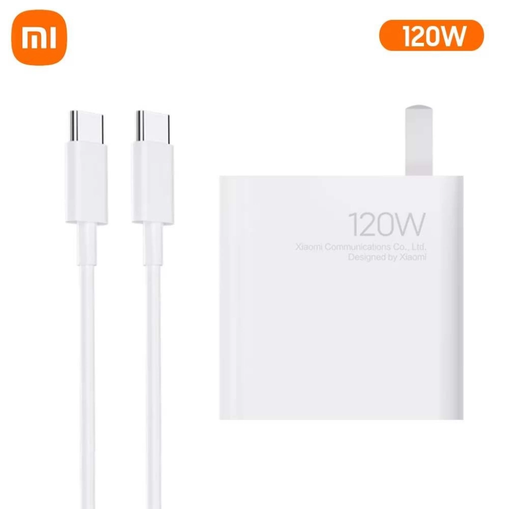 Cargador Xiaomi 120W en acción, demostrando su capacidad de carga HyperCharge con cable Tipo C.