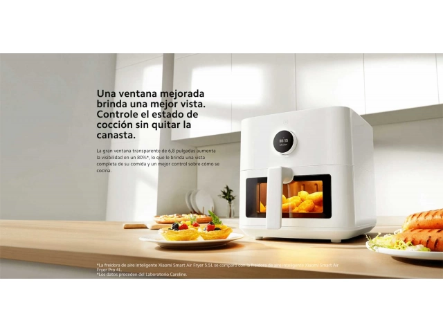 Descubre la Xiaomi Mi Smart Air Fryer 5.5L. Cocina tus platos favoritos de forma saludable con control inteligente desde tu app. ¡Versátil y eficiente, ideal para tu hogar!