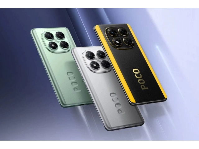 Parte superior del Xiaomi Poco X7 Pro en color negro, exhibiendo su diseño minimalista.