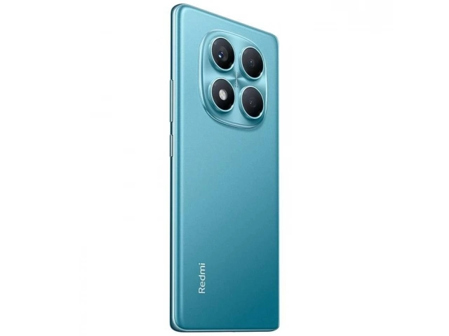 Detalle de la cámara trasera triple del Xiaomi Redmi Note 14 Pro  5G azul con sensor principal de 200MP.