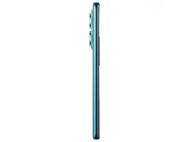 Vista lateral izquierda del Xiaomi Redmi Note 14 Pro  5G azul, resaltando su diseño delgado.